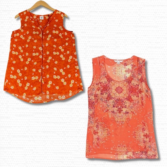 Cabi Bundle • 2 Sleeveless Floral Tops • Women’s Small - Picture 1 of 7